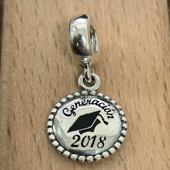 Pandora 2018 Graduation Exclusive Charm, S925 Silver Bracelets - Picture 1 of 4